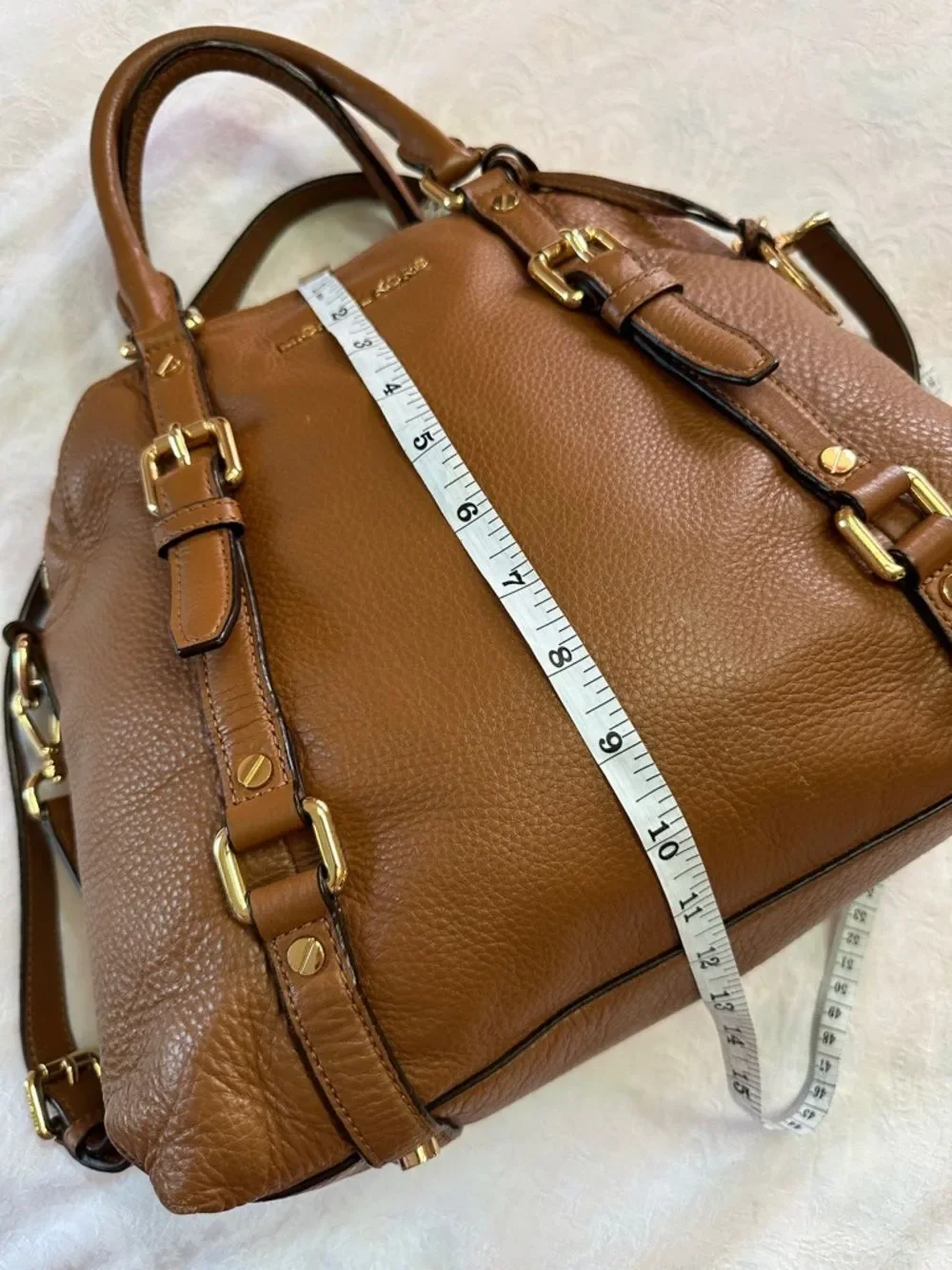 MICHAEL KORS Bedford Satchel Bag Crossbody Bowler Brown